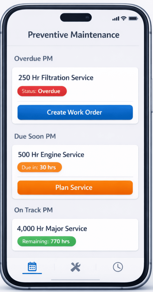 Mobile PM tracking