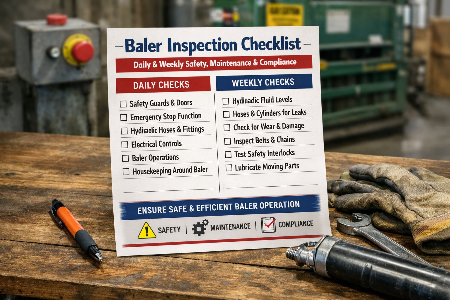 baler-weekly-daily-inspection-checklist