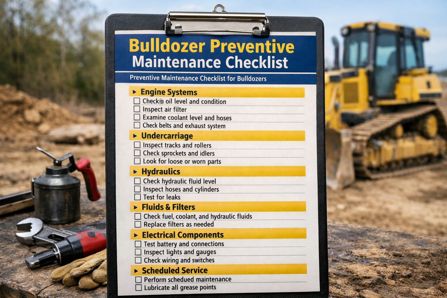 bulldozer-preventive-maintenance-checklist