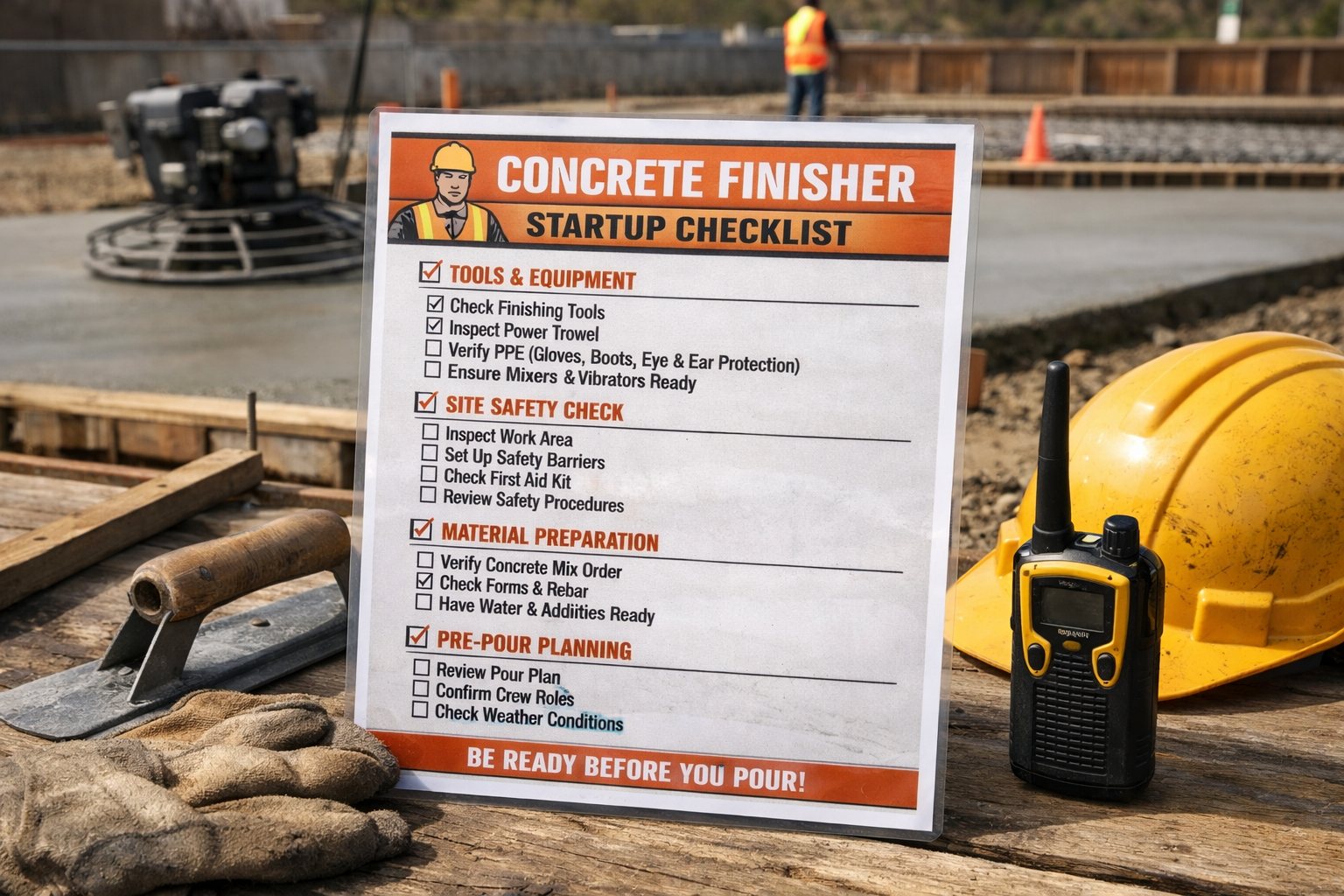 concrete-finisher-startup-checklist