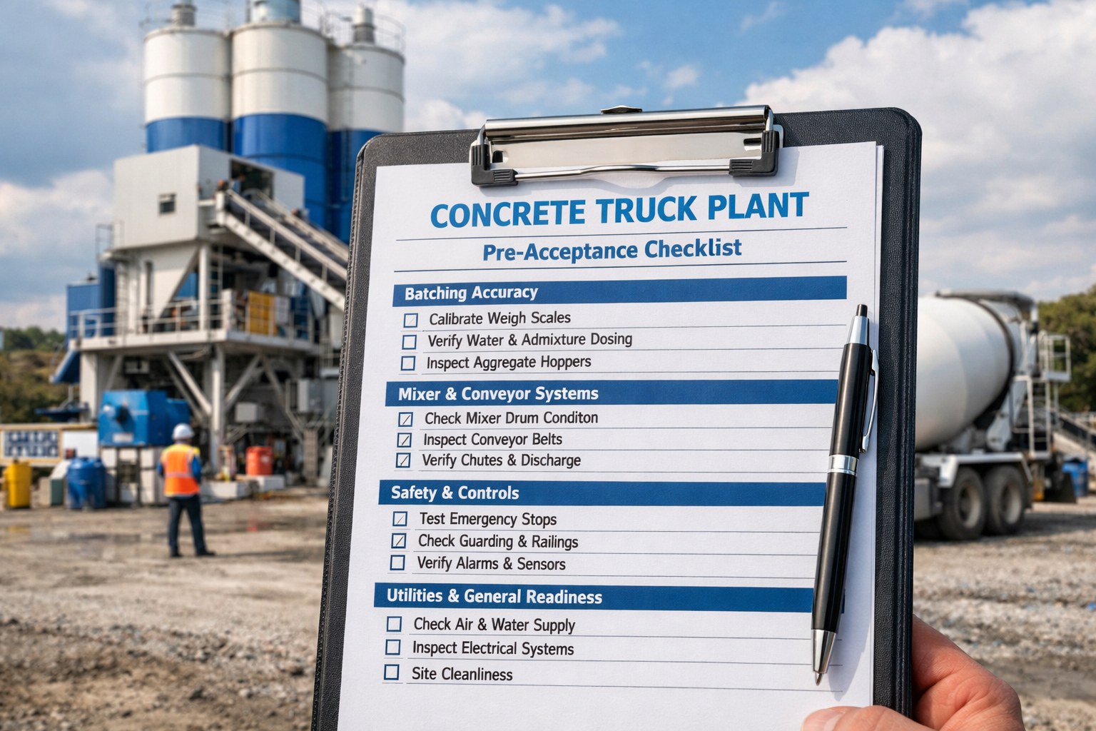 concrete-truck-plant-pre-acceptance-checklist