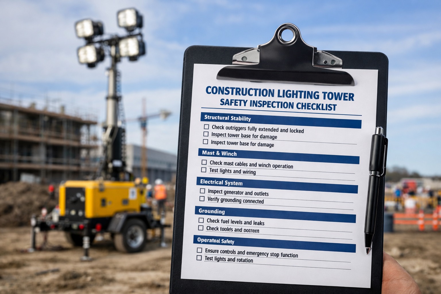 construction-lighting-tower-safety-inspection-checklist