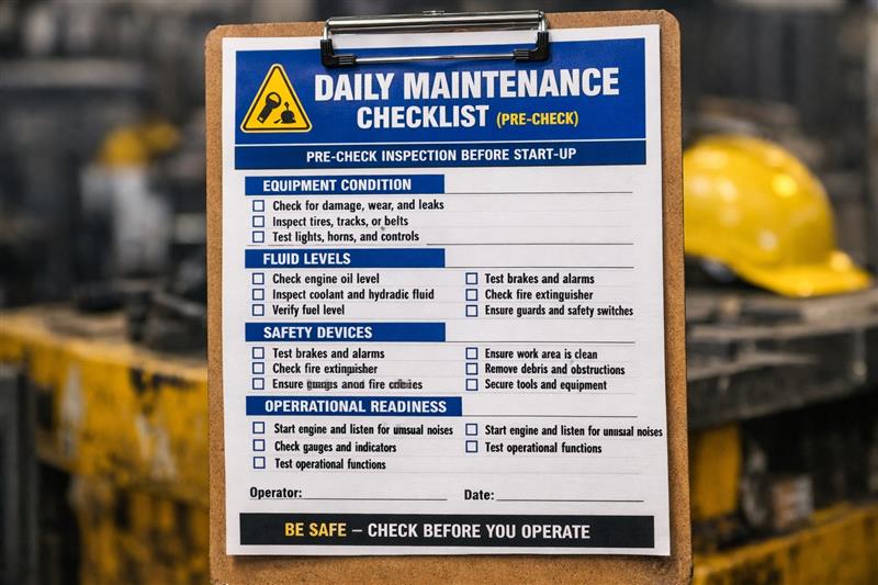 daily-maintenance-pre-check-checklist