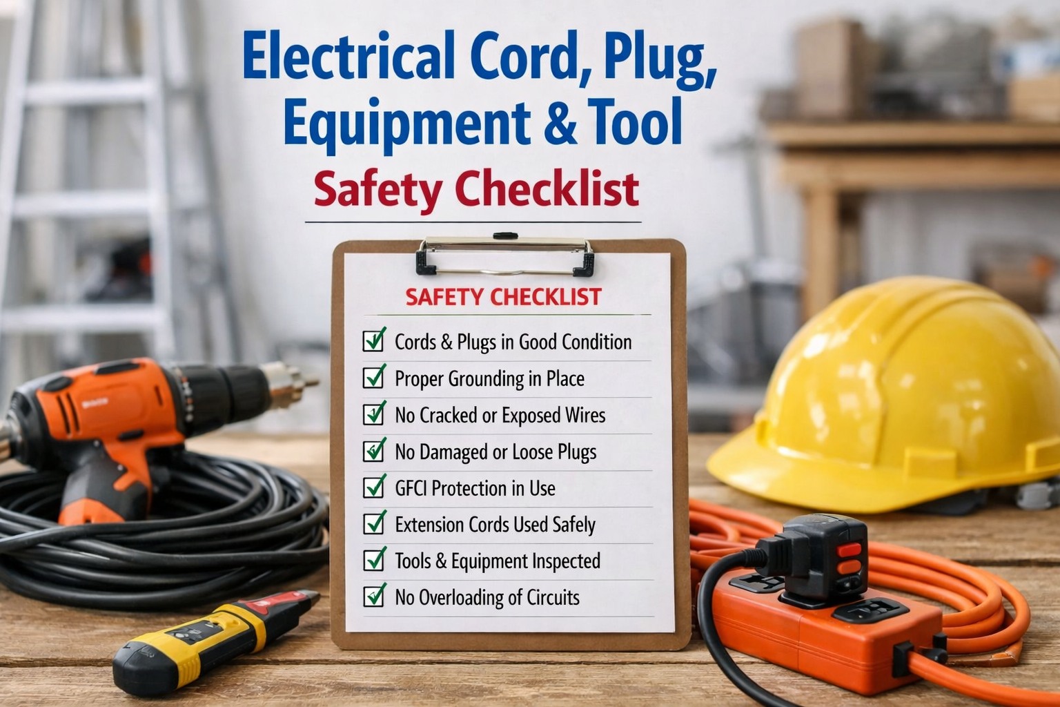 electrical-cord-plug-equipment-tool-safety-checklist