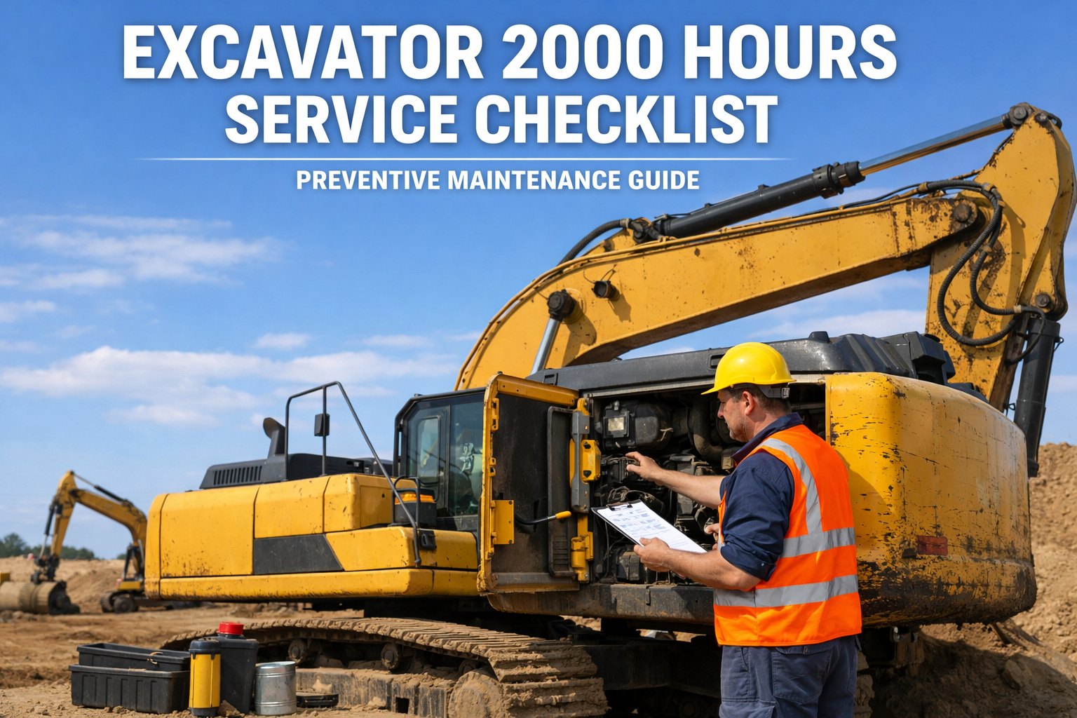 excavator-2000-hours-service-checklist