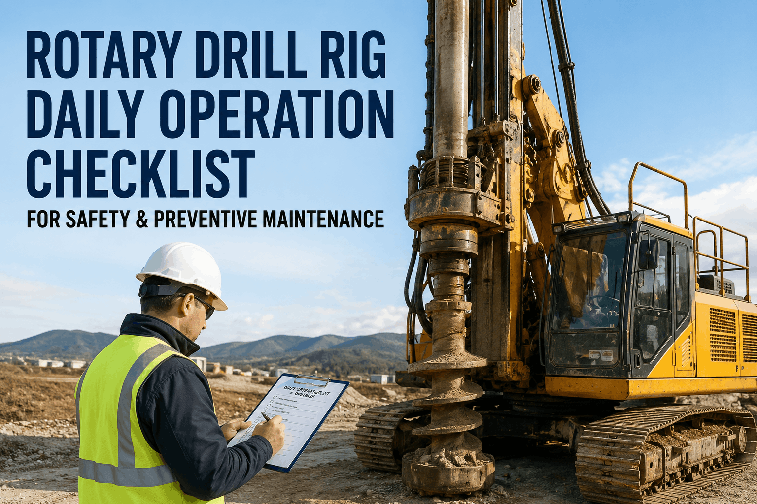 rotary-drill-rig-daily-operation-checklist