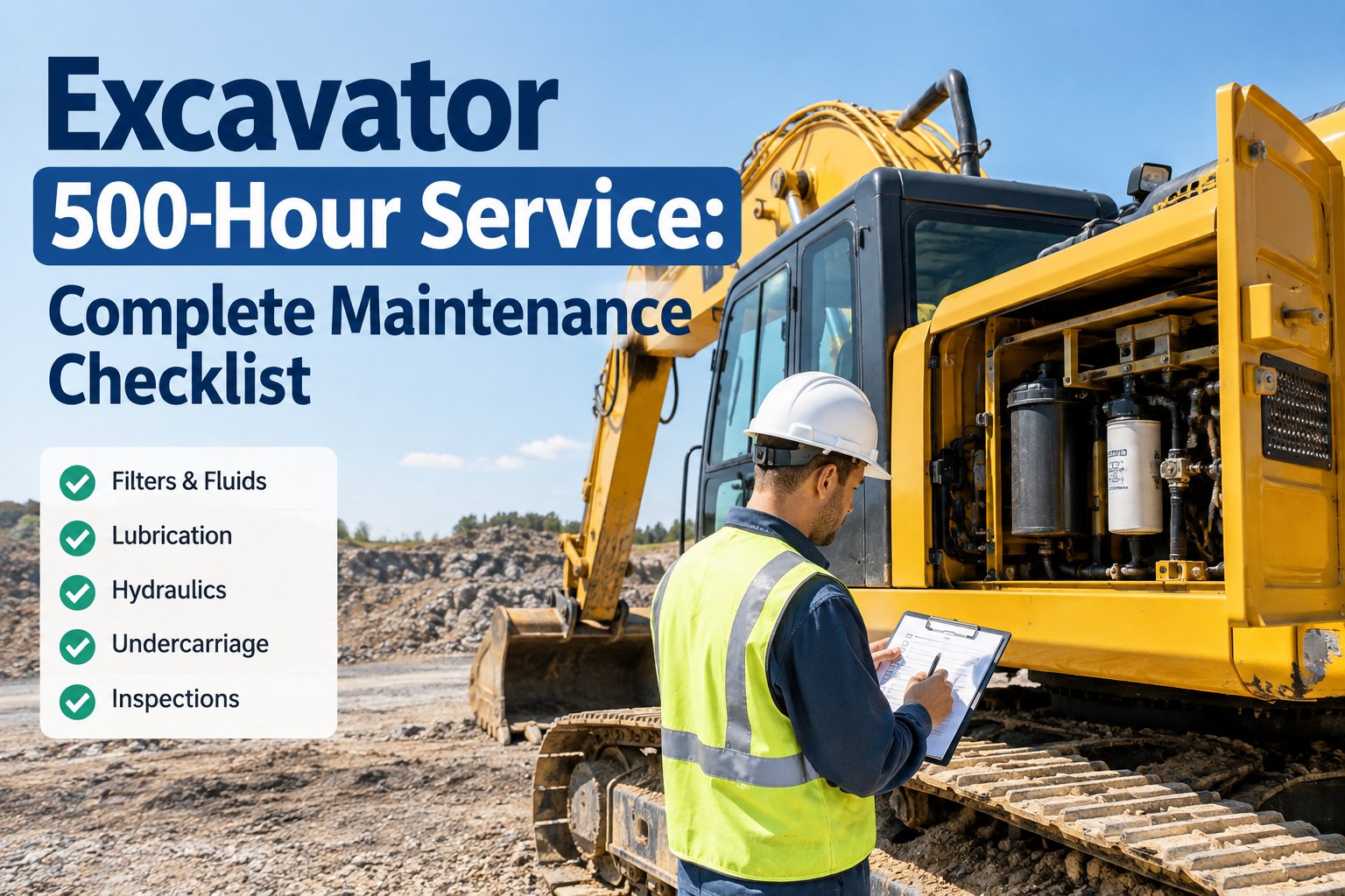 excavator-500-hour-service-checklist-guide