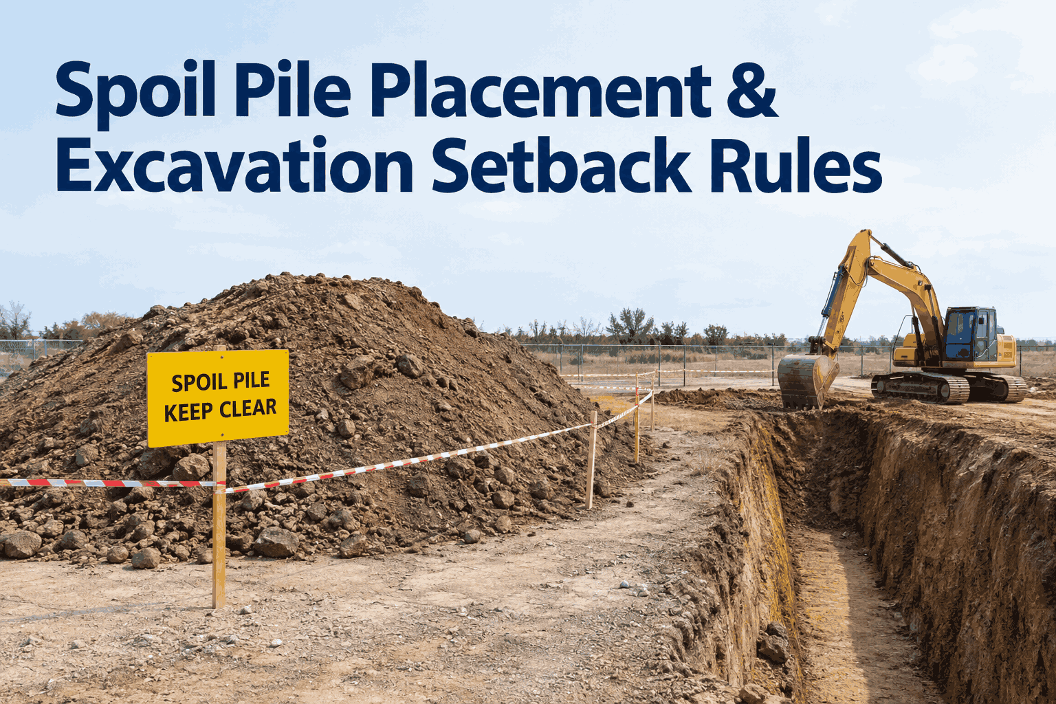 spoil-pile-placement-excavation-setback-rules