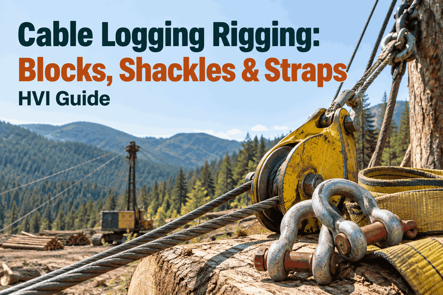 rigging-blocks-shackles-and-straps-in-cable-logging